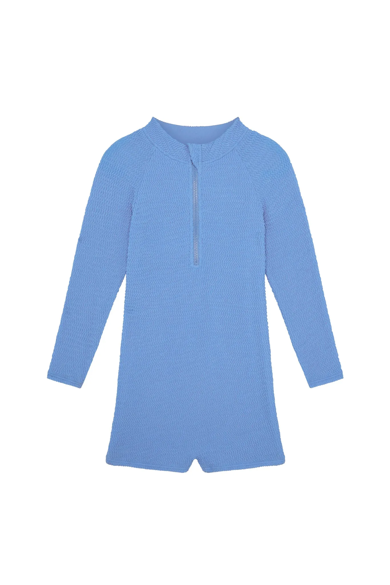 Hilo One Piece - Azure Crinkle sold by Monday Swimwear