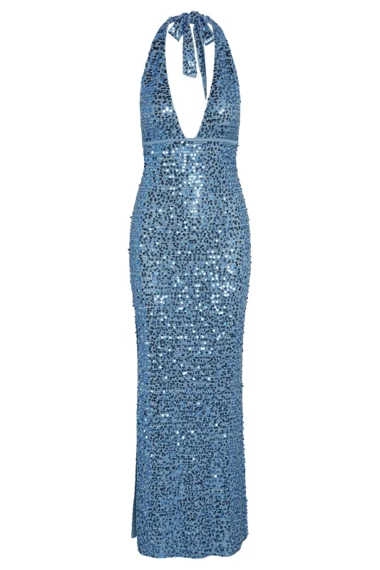 Catania Dress - Azure Sequin sold by Monday Swimwear