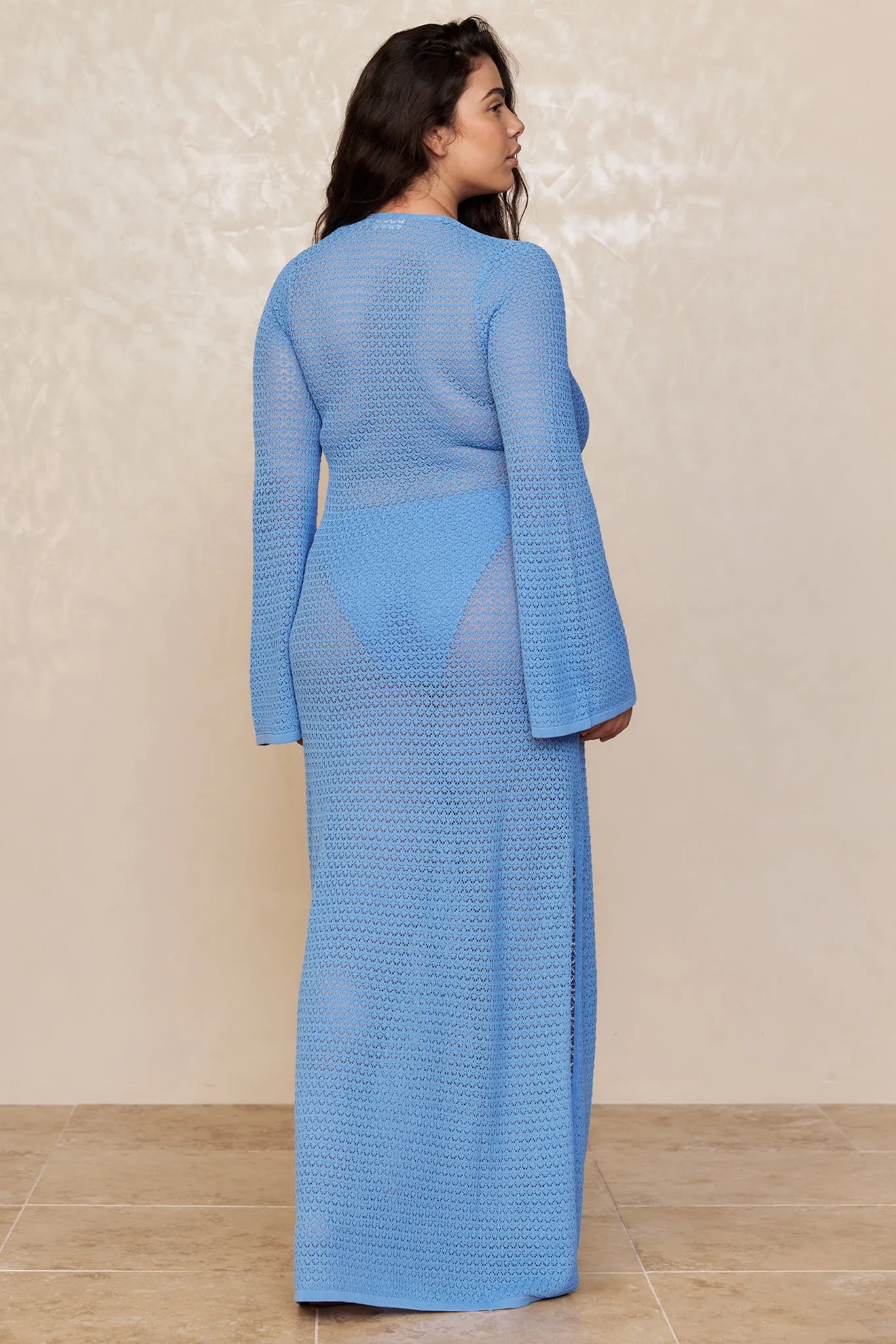 Montego Dress - Azure Lace Crochet sold by Monday Swimwear product image thumbnail 3