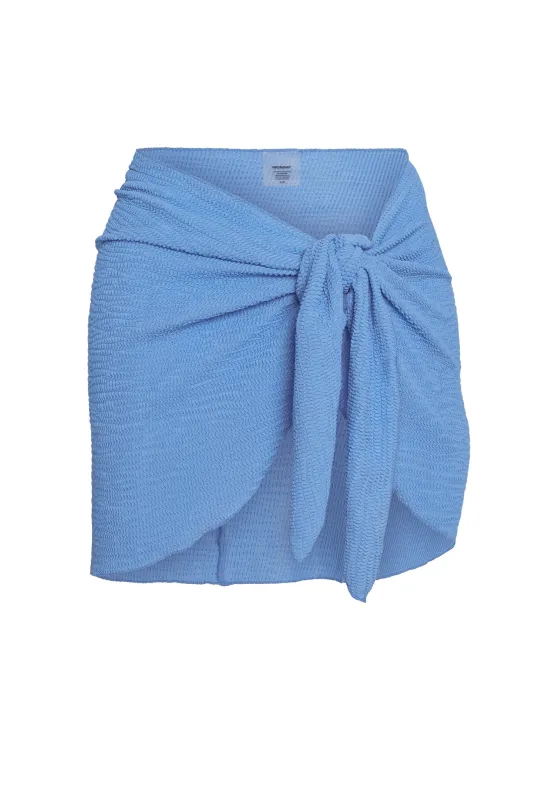 St. Barth's Skirt - Azure Crinkle sold by Monday Swimwear
