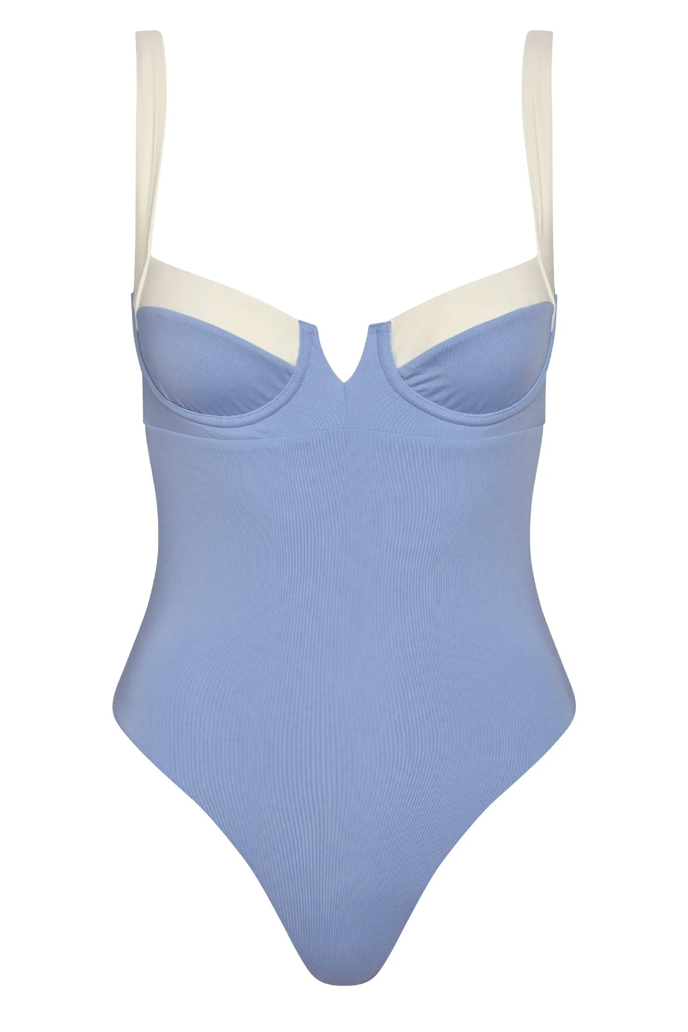 Clovelly One Piece - Azure/Ivory sold by Monday Swimwear