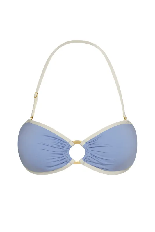 Costa Rica Top - Azure/Ivory sold by Monday Swimwear
