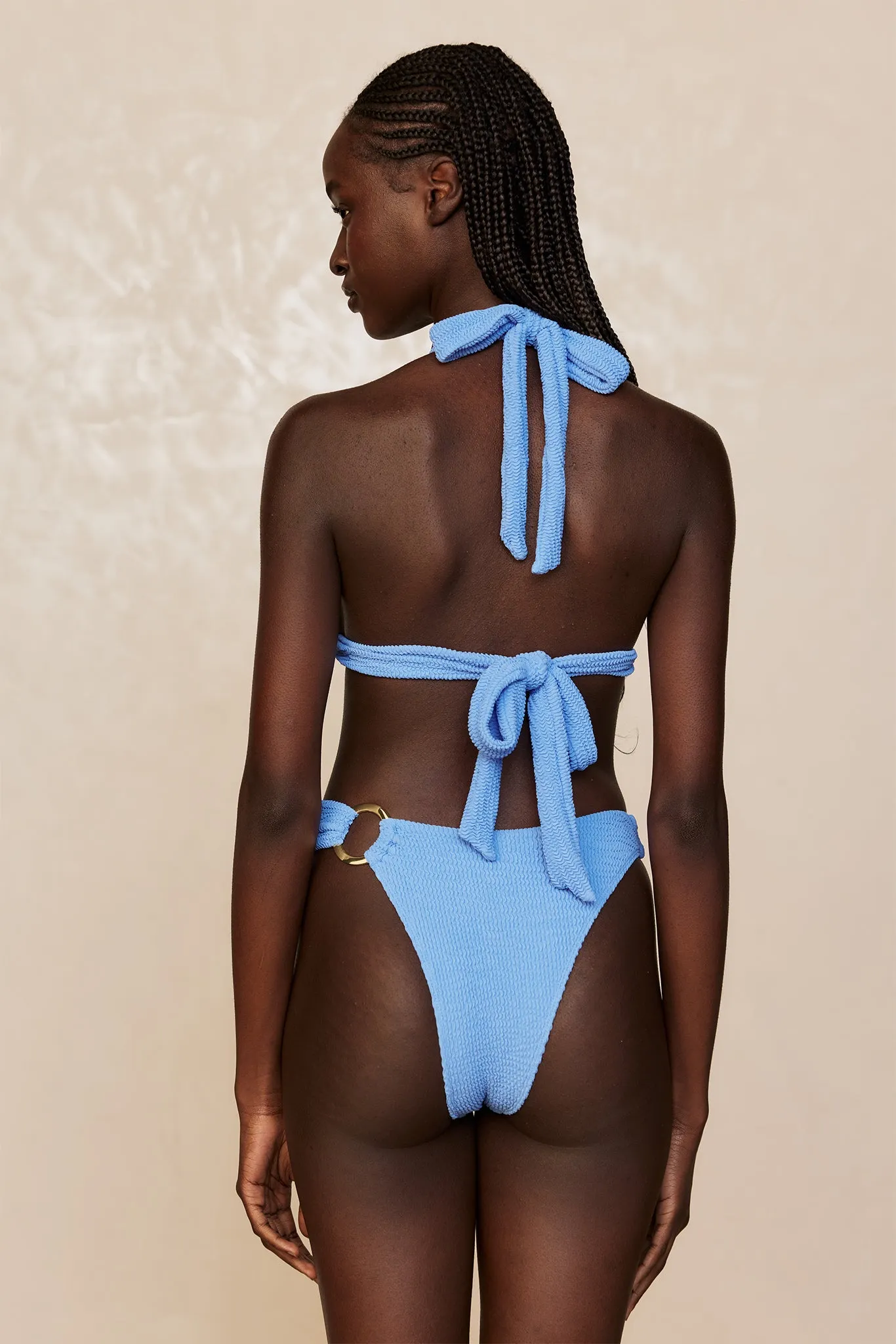 Bronte Bottom - Azure Crinkle sold by Monday Swimwear product image thumbnail 4