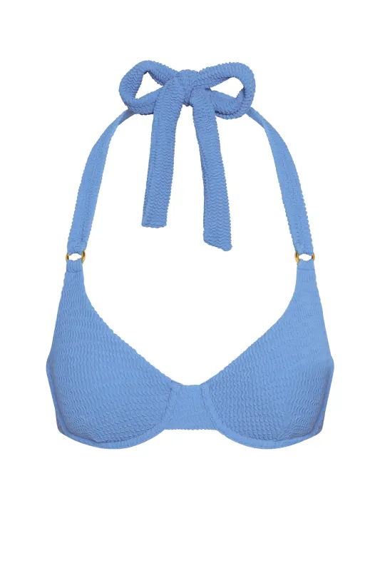 Honolulu Top - Azure Crinkle sold by Monday Swimwear