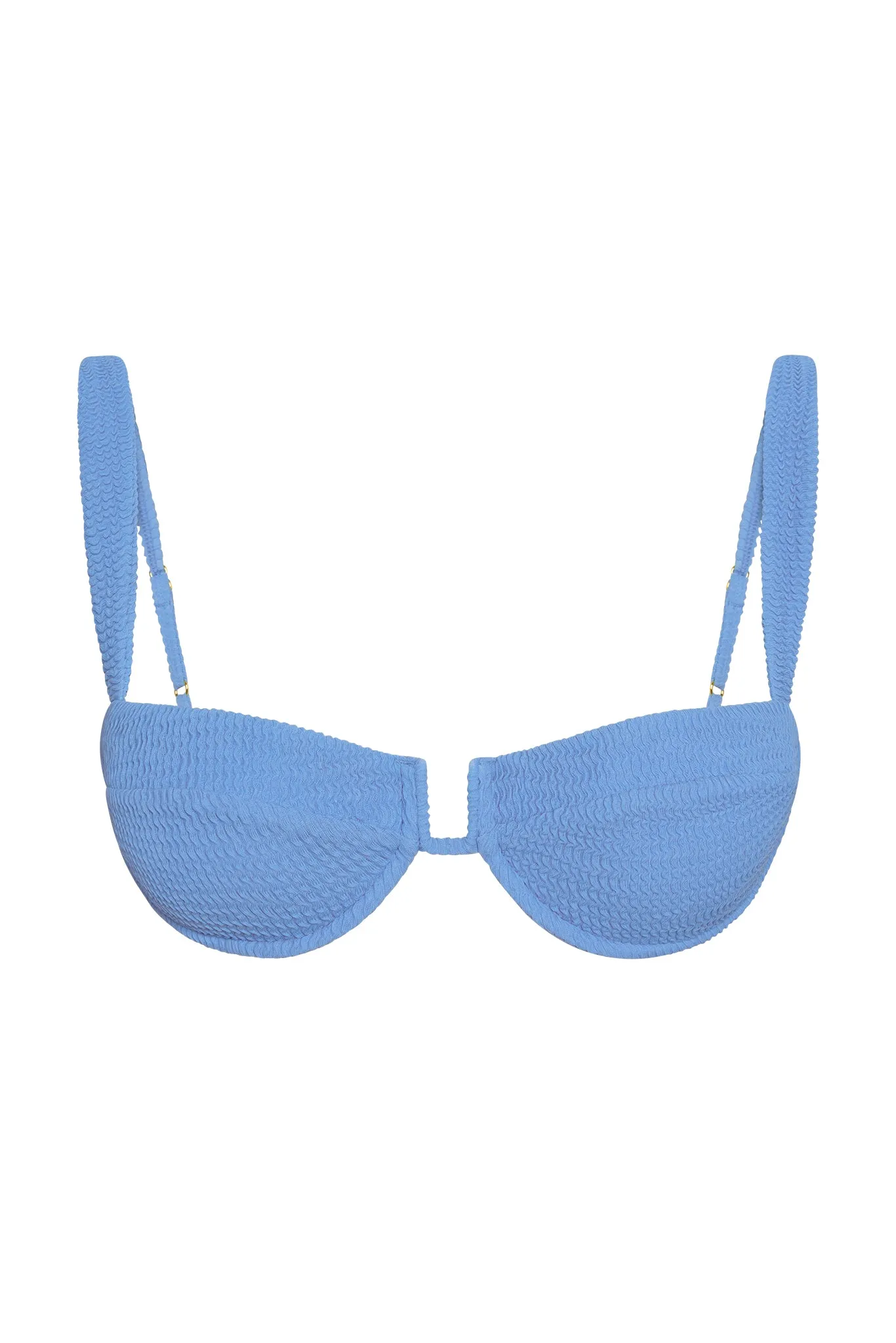 Cala Roja Top - Azure Crinkle sold by Monday Swimwear