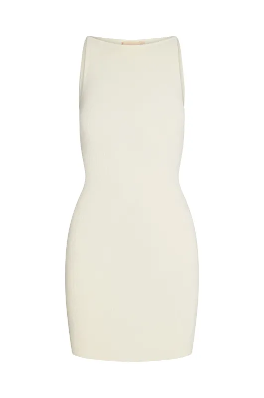 Camerelle Dress - Ivory Knit Rib sold by Monday Swimwear