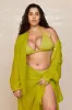 Barcelona Tunic - Chartreuse Crinkle Linen sold by Monday Swimwear