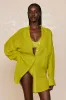 Barcelona Tunic - Chartreuse Crinkle Linen sold by Monday Swimwear
