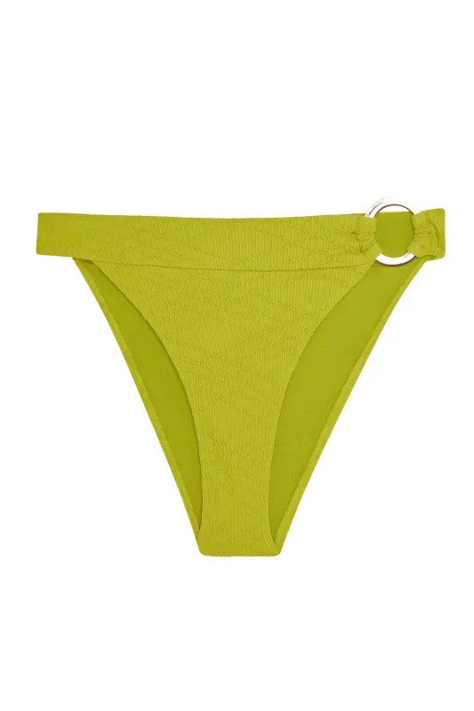 Antigua Bottom - Chartreuse Summer Plaid sold by Monday Swimwear
