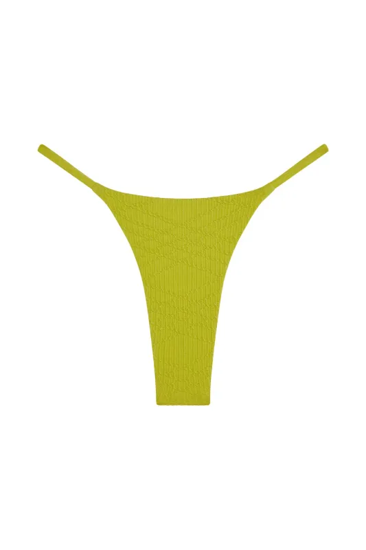 Brazil Thong - Chartreuse Summer Plaid sold by Monday Swimwear