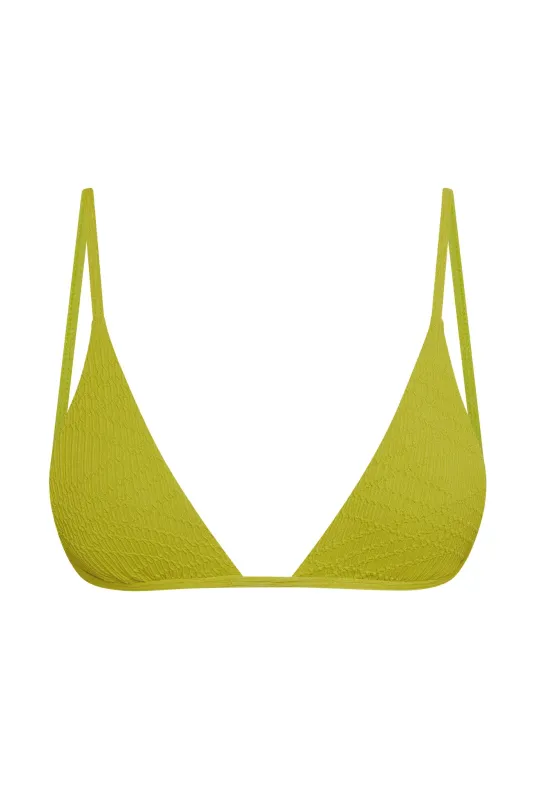 Barbados Top - Chartreuse Summer Plaid sold by Monday Swimwear
