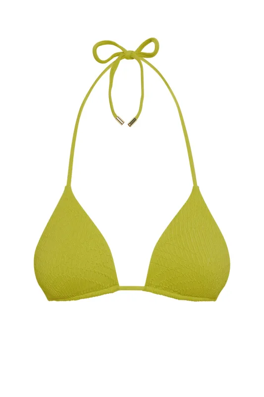 Palma Top - Chartreuse Summer Plaid sold by Monday Swimwear