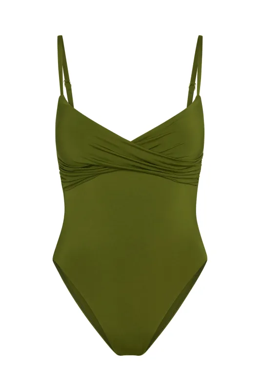 Bordeaux One Piece - Olive sold by Monday Swimwear