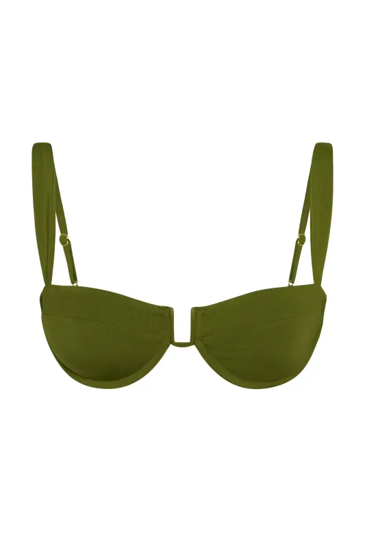 Cala Roja Top - Olive sold by Monday Swimwear