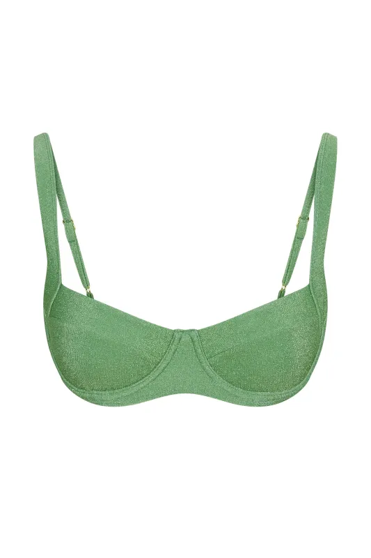 Sorrento Top - Pond Shimmer sold by Monday Swimwear