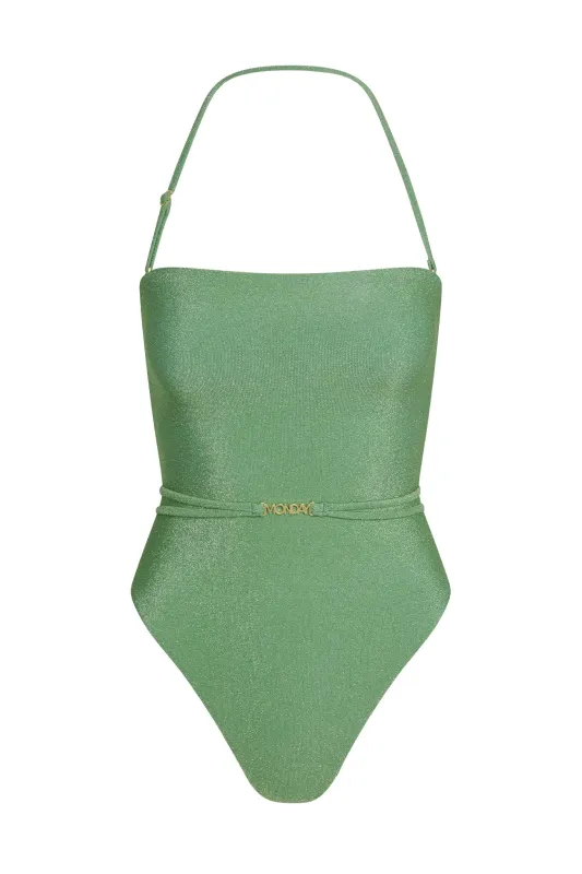 Miami One Piece - Pond Shimmer sold by Monday Swimwear