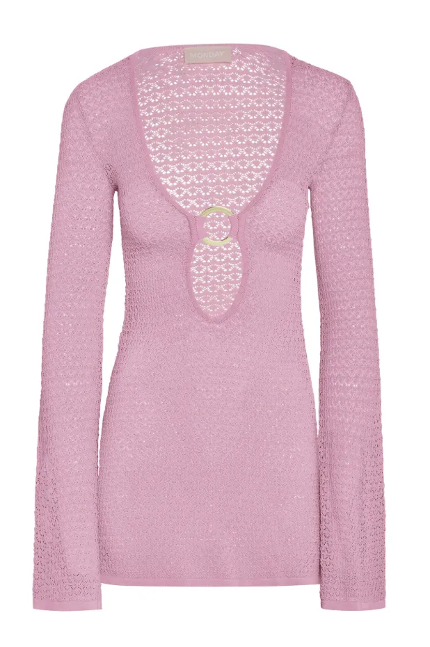 Montego Mini Dress - Cherry Blossom Lace Crochet sold by Monday Swimwear