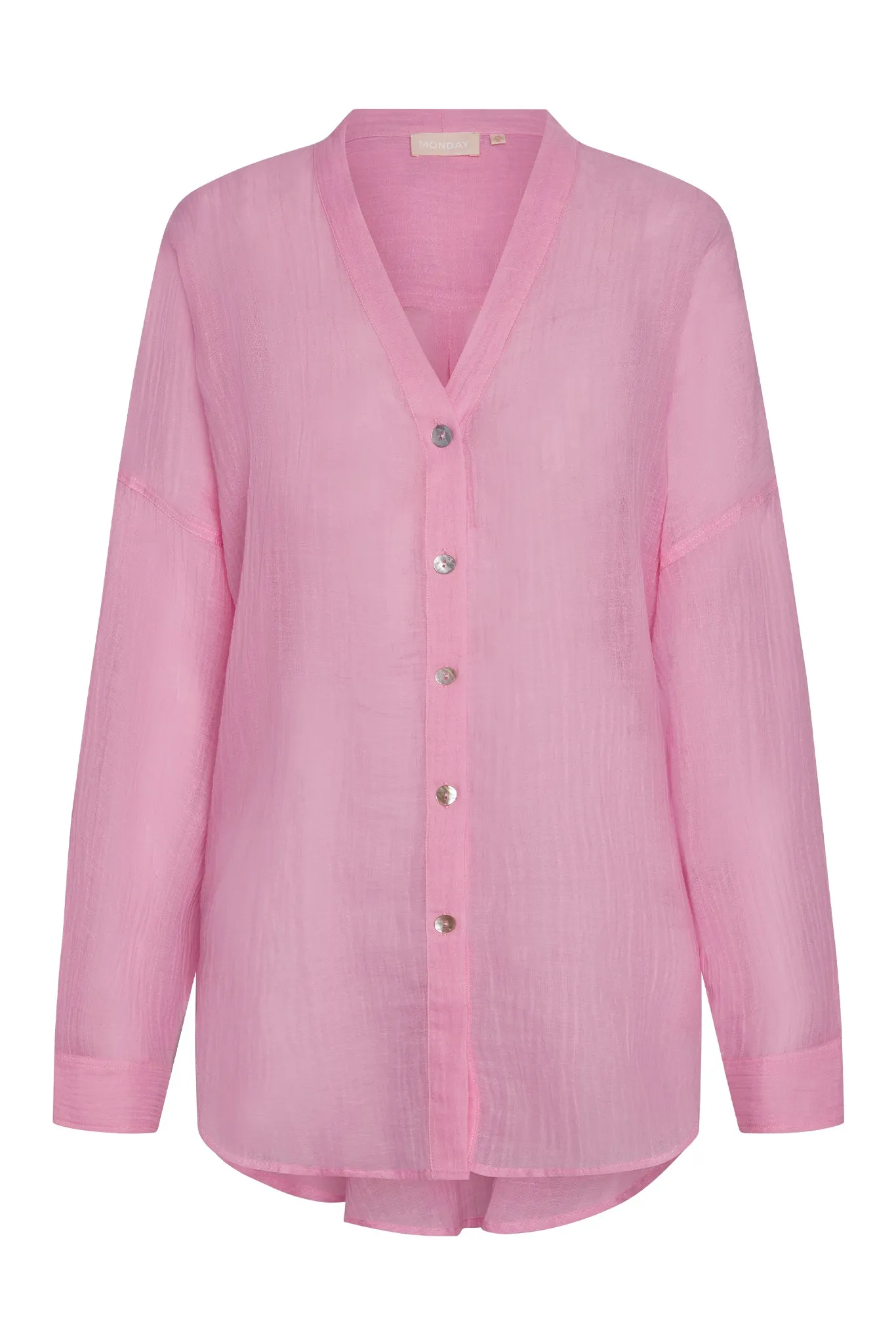 Barcelona Tunic - Cherry Blossom Crinkle Linen sold by Monday Swimwear