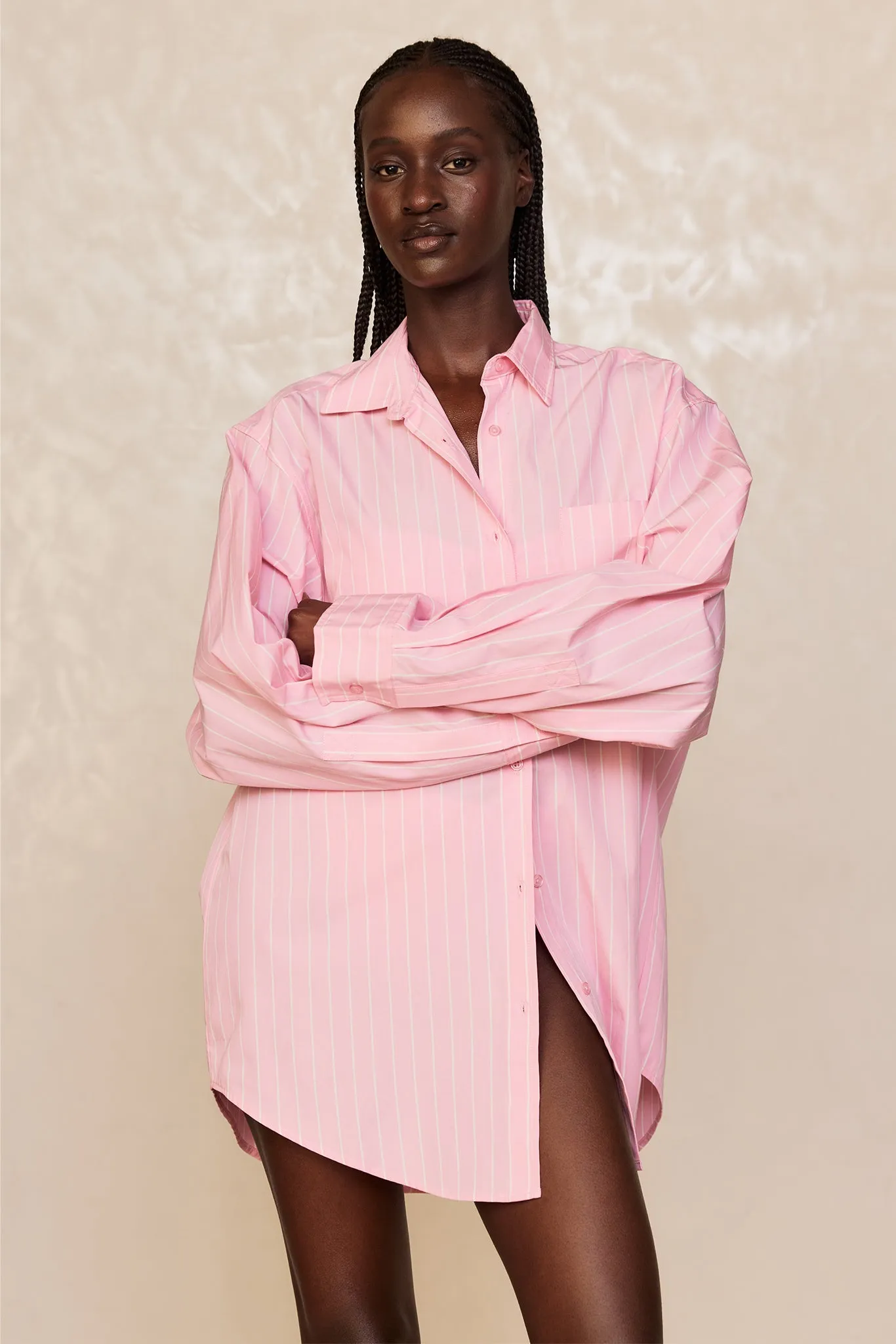 La Jolla Shirt - Cherry Blossom Stripe sold by Monday Swimwear product image thumbnail 5