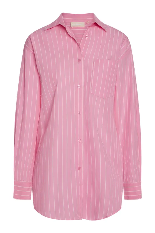 La Jolla Shirt - Cherry Blossom Stripe sold by Monday Swimwear