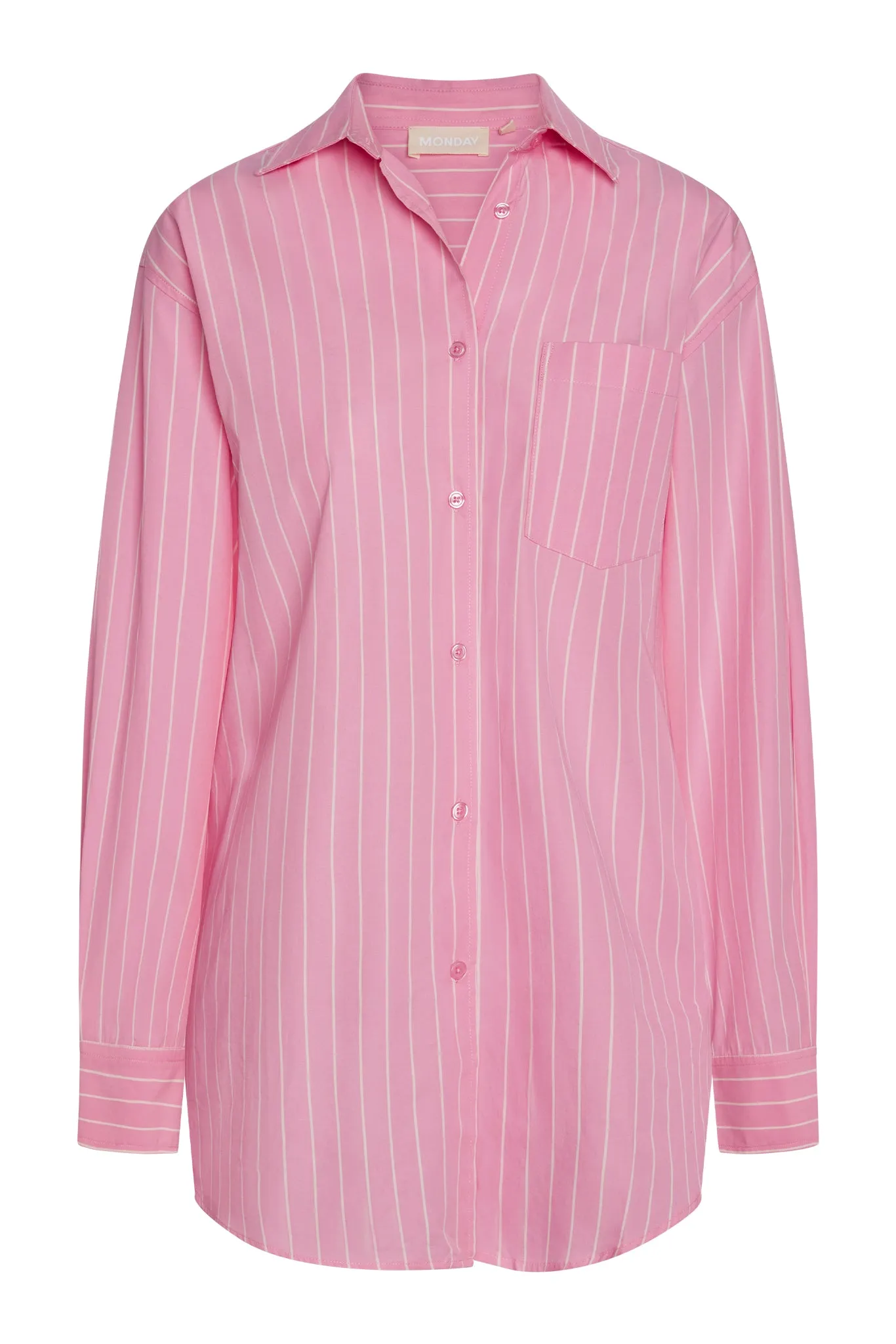 La Jolla Shirt - Cherry Blossom Stripe sold by Monday Swimwear