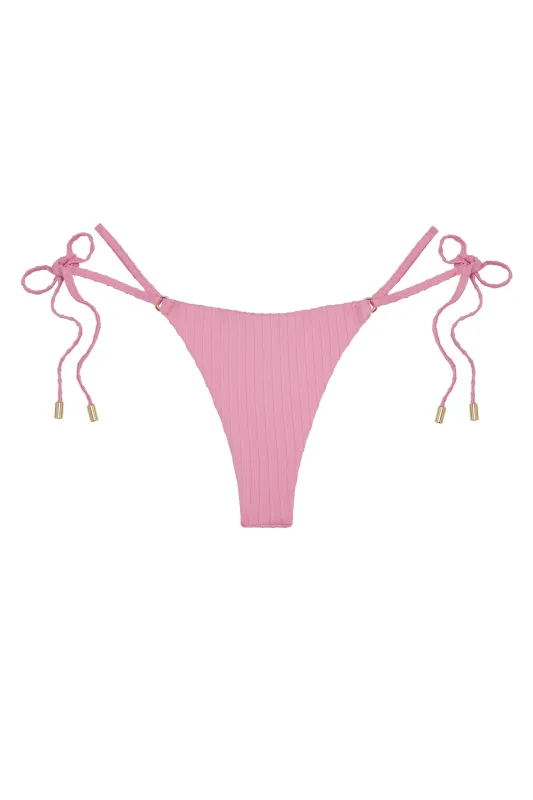 Hanalei Bottom - Cherry Blossom Matte Rib sold by Monday Swimwear