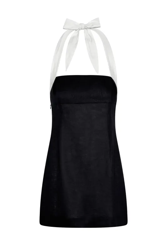 Montserrat Mini Dress - Black/White sold by Monday Swimwear