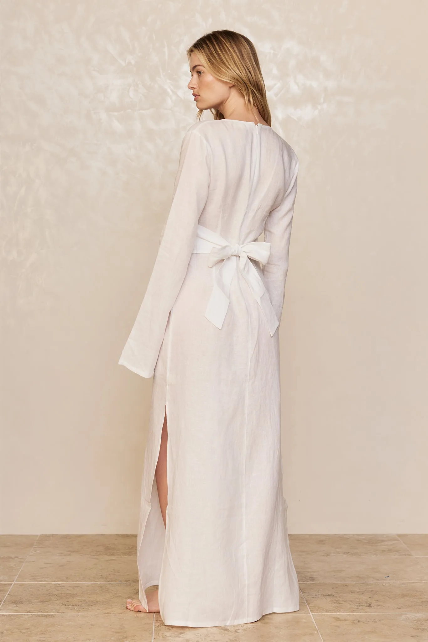 Montego Dress - White Linen sold by Monday Swimwear product image thumbnail 4