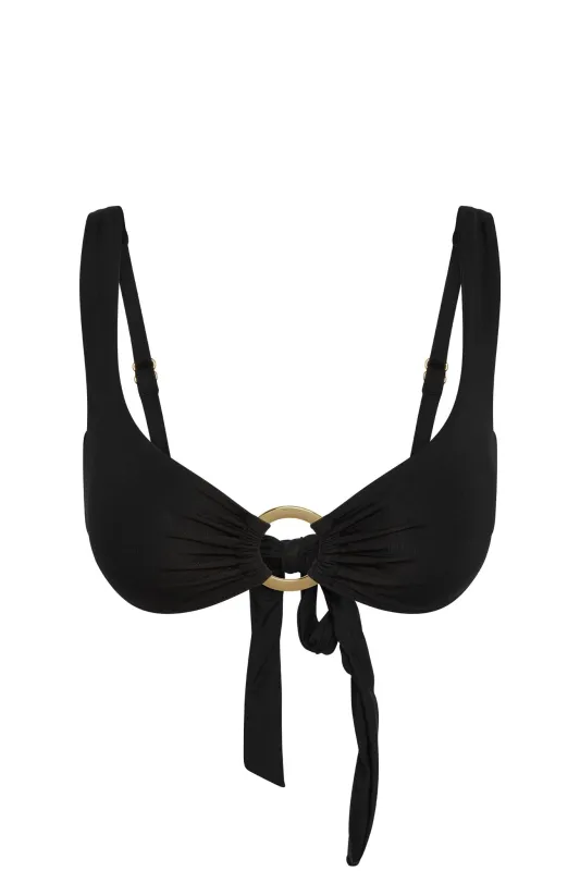 Barbuda Top - Black made by Monday Swimwear