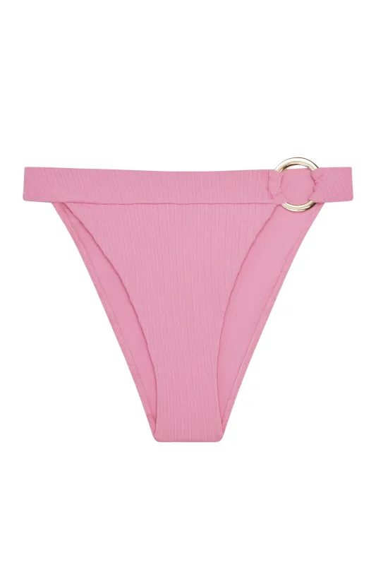 Antigua Bottom - Cherry Blossom Matte Rib sold by Monday Swimwear