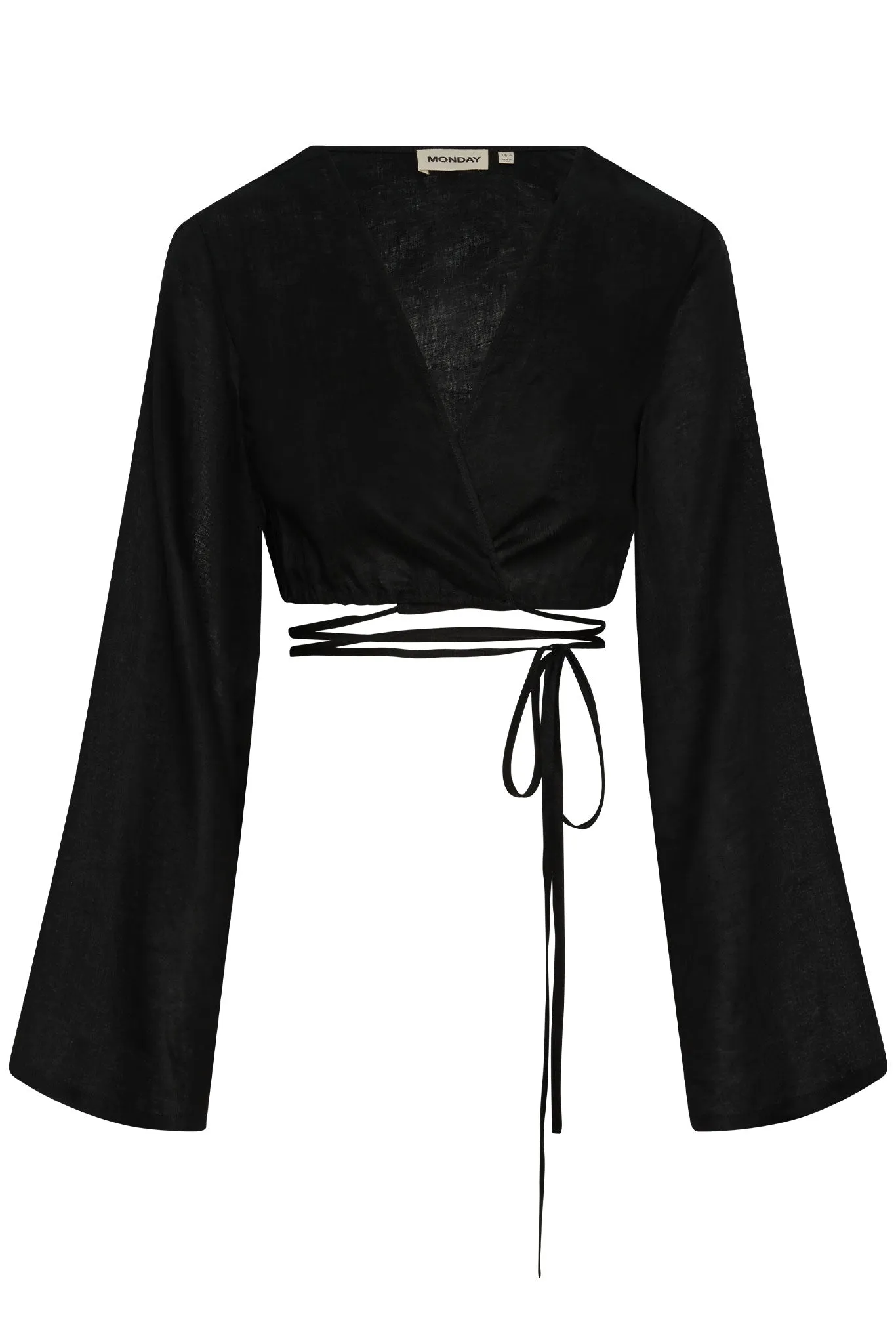 Azores Top - Black Linen sold by Monday Swimwear