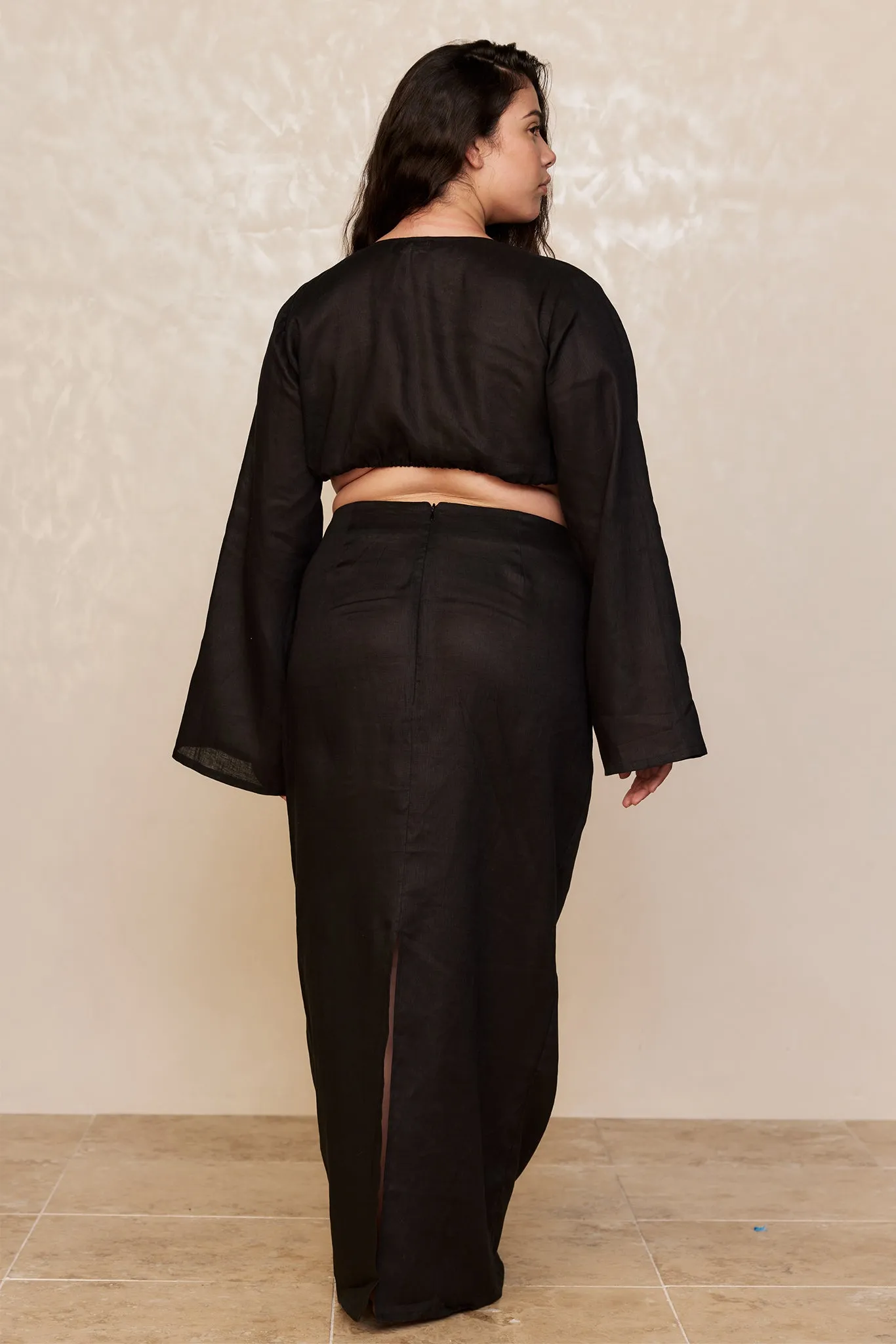 Azores Top - Black Linen sold by Monday Swimwear product image thumbnail 5
