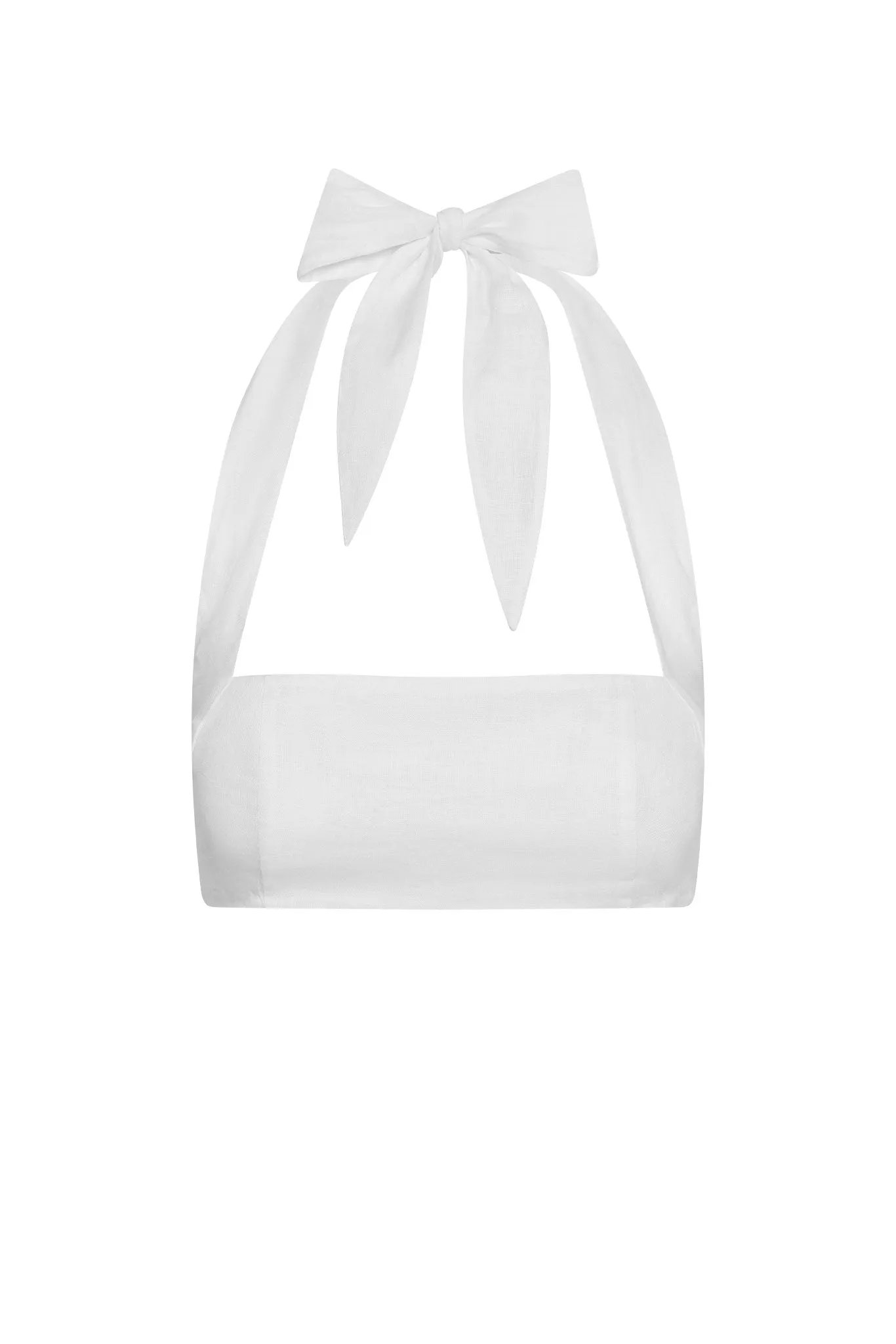 Montserrat Top - White Linen sold by Monday Swimwear