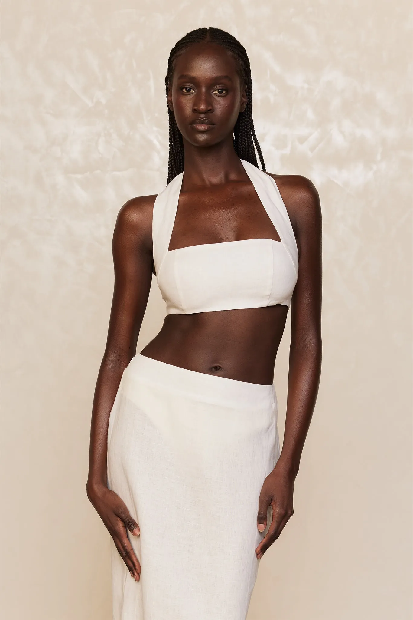 Montserrat Top - White Linen sold by Monday Swimwear product image thumbnail 4