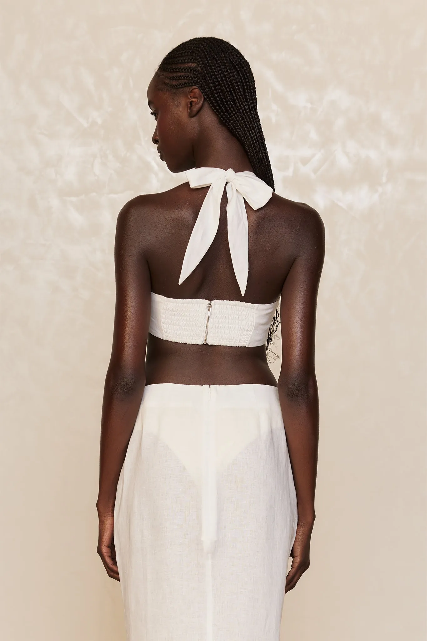 Montserrat Top - White Linen sold by Monday Swimwear product image thumbnail 5