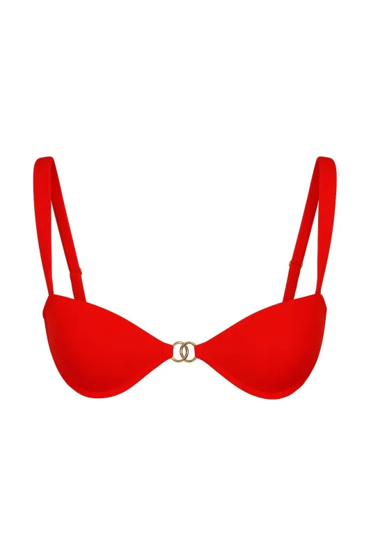 Petit Ermitage Top - Chili Pepper (Small Bust) sold by Monday Swimwear