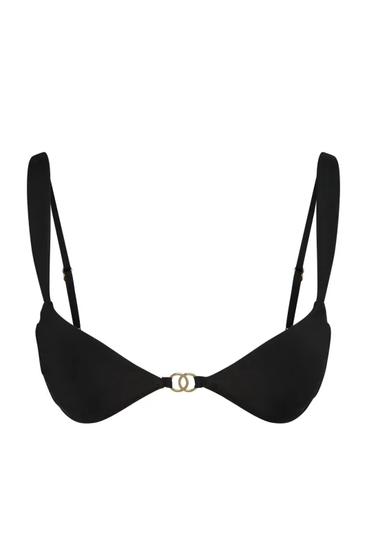 Petit Ermitage Top - Black (Small Bust) sold by Monday Swimwear