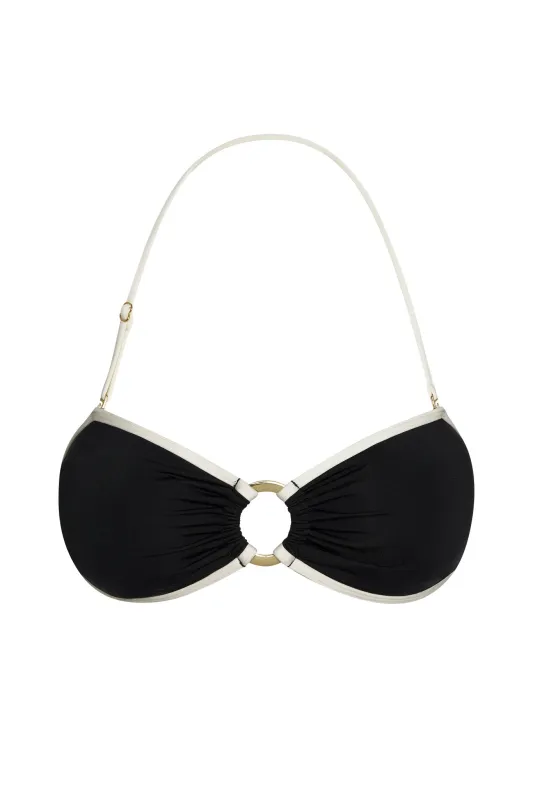 Costa Rica Top - Black/Ivory sold by Monday Swimwear