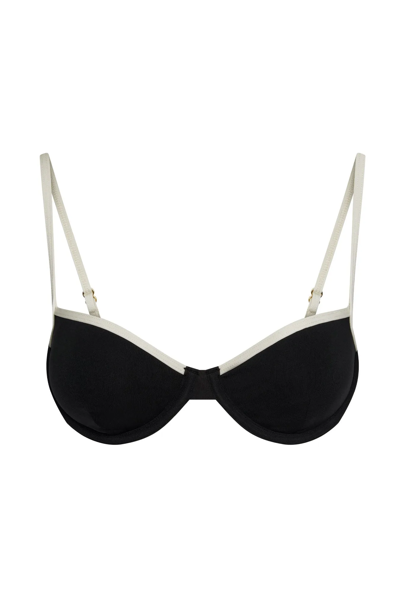 Capri Top - Black/Ivory sold by Monday Swimwear
