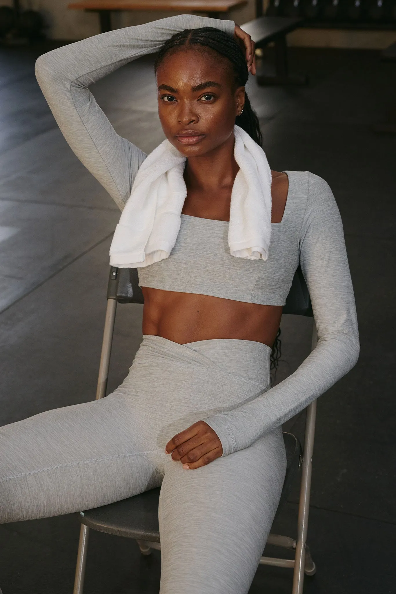 Bellevue Top - Heather Grey sold by Monday Swimwear product image thumbnail 4