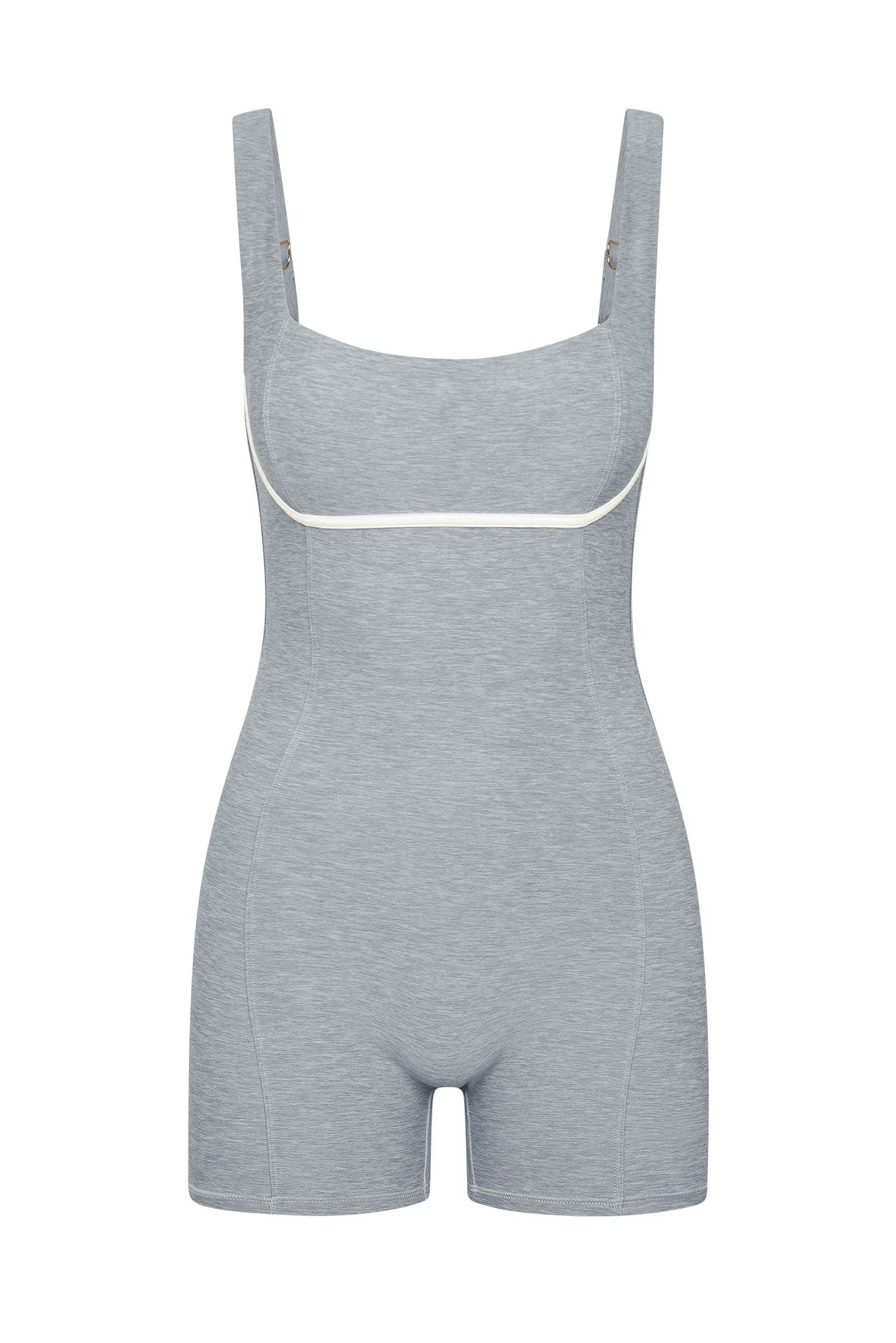 Zion Romper - Heather Grey/Ivory sold by Monday Swimwear