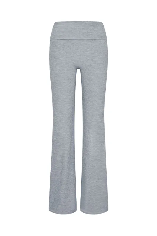 Melrose Flared Legging - Heather Grey sold by Monday Swimwear