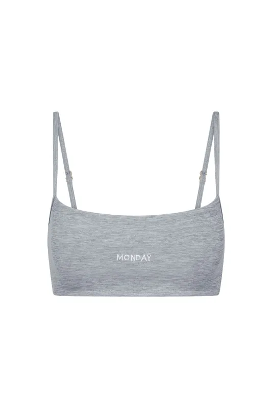 Olympic Bra - Heather Grey sold by Monday Swimwear