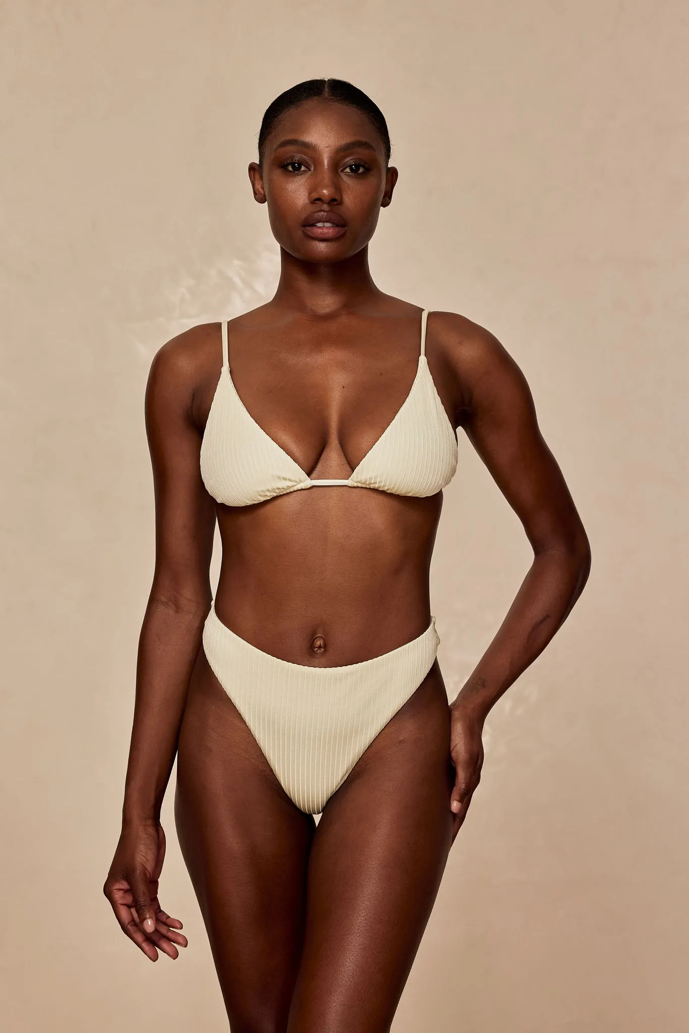 Kauai Top - Ivory Shiny Rib sold by Monday Swimwear product image thumbnail 4