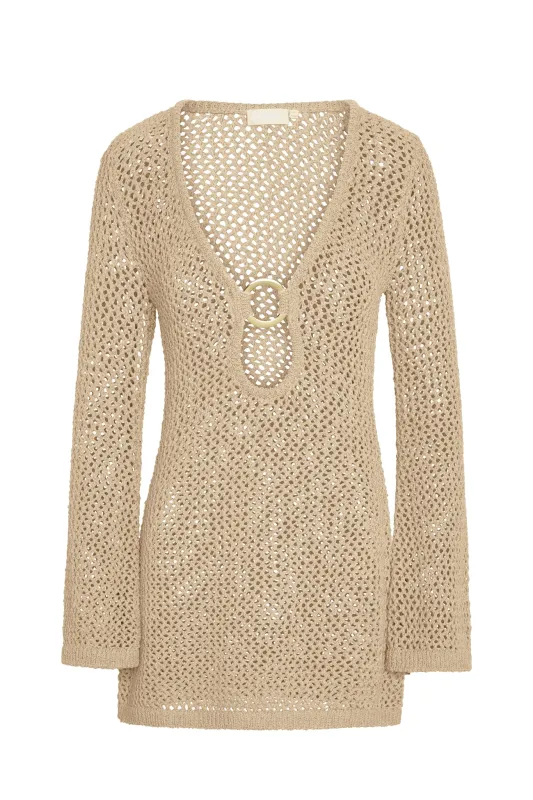 Montego Mini Dress - Vanilla Petit Crochet sold by Monday Swimwear