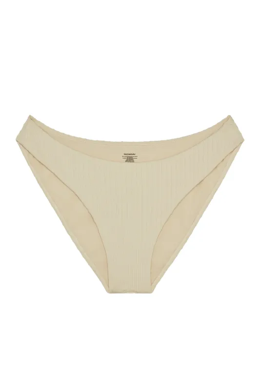 Seychelles Bottom - Vanilla Matte Rib (Modest Coverage) sold by Monday Swimwear