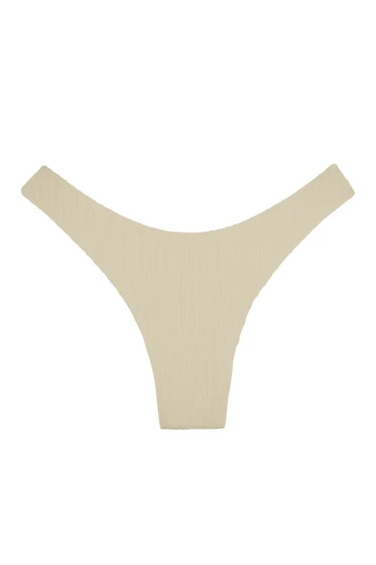 Byron Bottom - Vanilla Matte Rib sold by Monday Swimwear