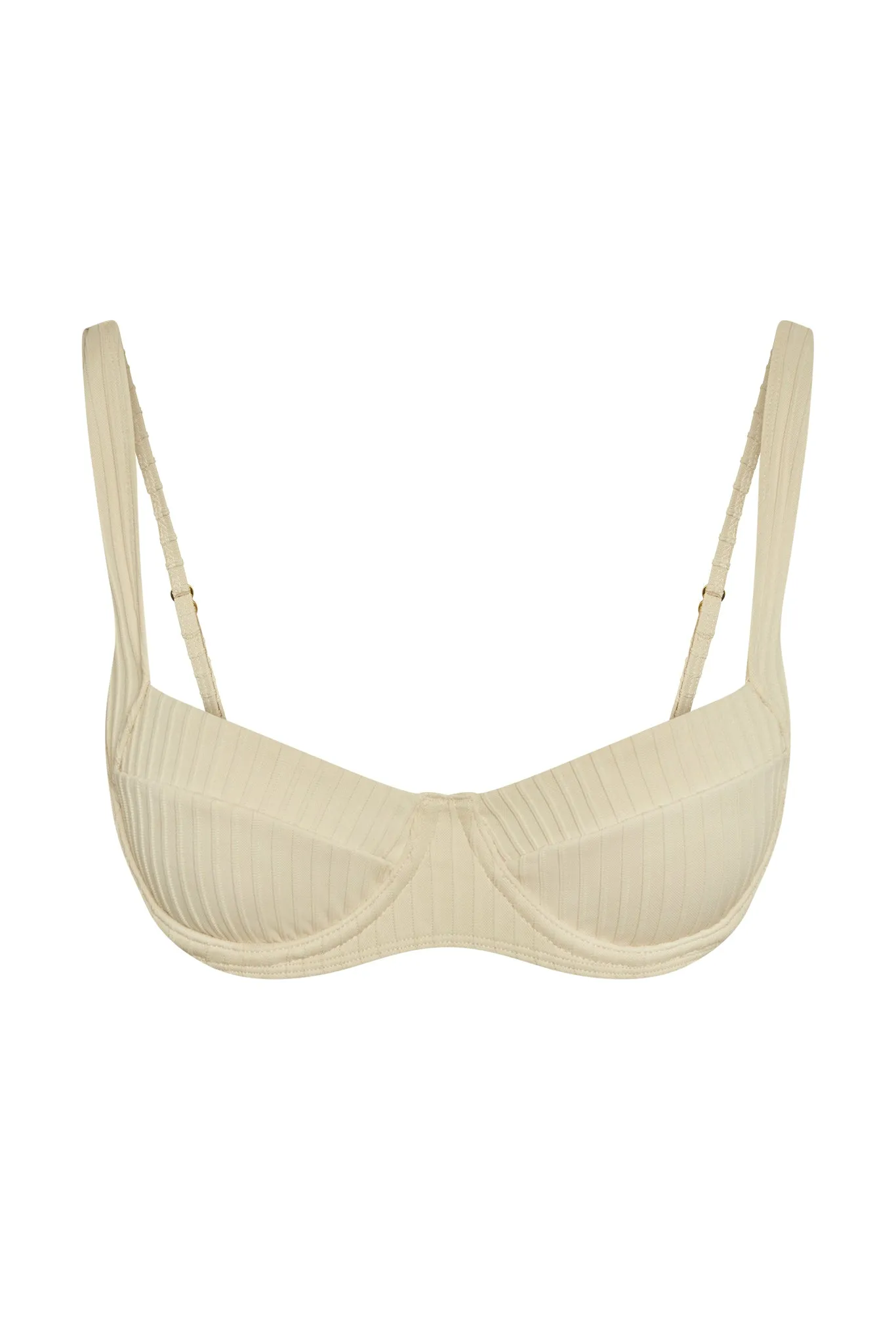 Sorrento Top - Vanilla Matte Rib sold by Monday Swimwear