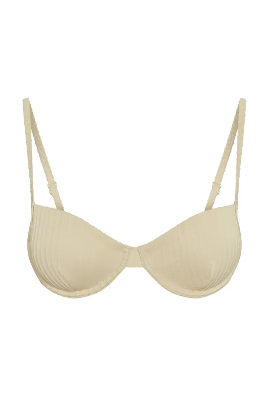 Capri Top - Vanilla Matte Rib sold by Monday Swimwear