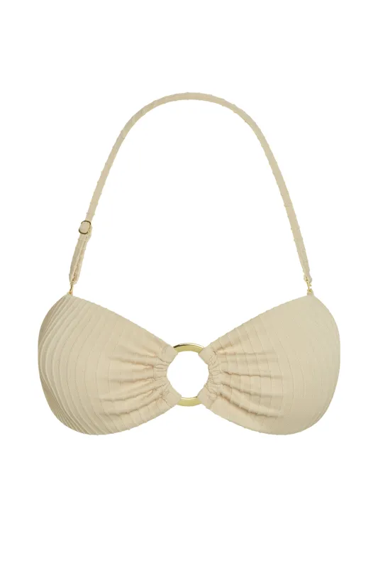 Costa Rica Top - Vanilla Matte Rib sold by Monday Swimwear